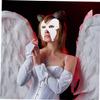 BESPORTBLE 10pcs DIY Blank Pulp Masks for Painting and Decorating White Masquerade Masks for Halloween Birthday Carnival School Party Festival Celebration view 3