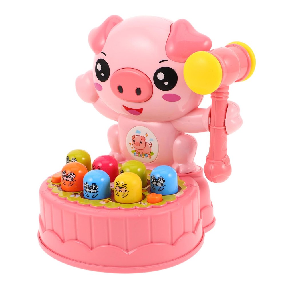 SUPVOX Toddler Toy Whack Game for Kids Age 2-4 Interactive Early Learning Pounding Hammer Toy with Cartoon Mole Figures for Hand Eye Coordination Development