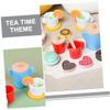 BESPORTBLE Wooden Pretend Play Dessert for Realistic Afternoon Tea with Safe Materials Enhances Social Skills and Imagination for Playing House view 4