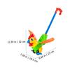DECHOUS Rooster Design Plastic Walker Cart with Pull Pole Push and Pull Educational Trolley for Developing Walking Posture and Grip Skills Early Learning Random Color view 2