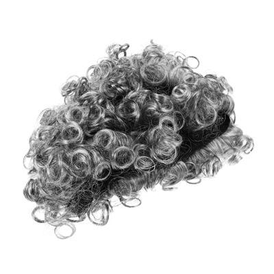BCOATH Realistic Old Man Costume Wig Gray Curly Grandpa Accessories for Men Headdress Halloween Cosplay Day School Dress-up Carnival Party