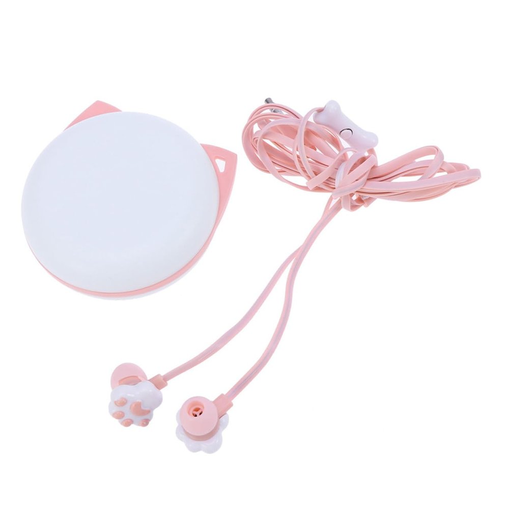 Cute Cat Claw Earbuds with Mic, Cartoon Headset, Portable Earphones