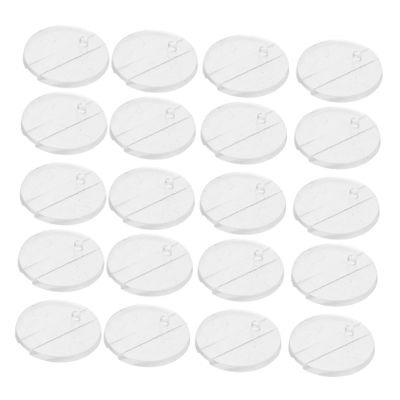 Abaodam 30pcs Clear Plastic Action Figure Display Stand Bases for Articulated Figures Round Pedestal Figurine Holders for Desk and Scene Display with Stable Support