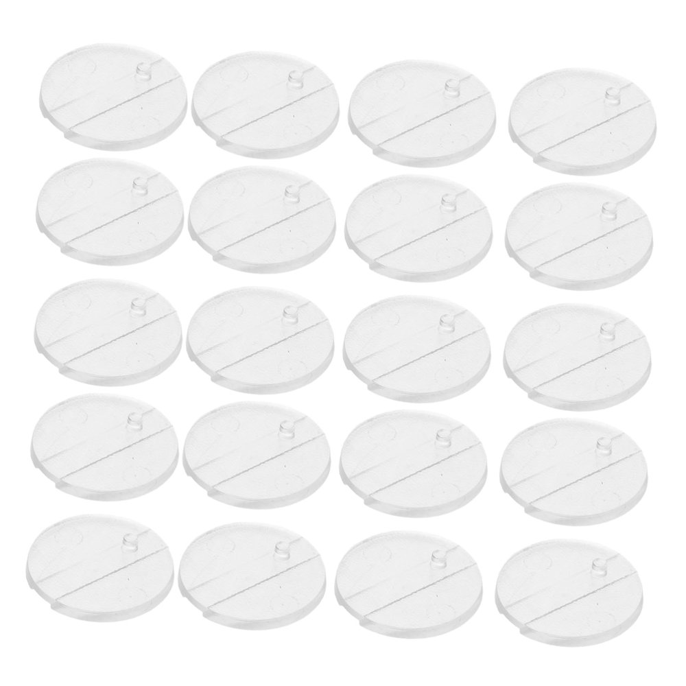 Abaodam 30pcs Clear Plastic Action Figure Display Stand Bases for Articulated Figures Round Pedestal Figurine Holders for Desk and Scene Display with Stable Support