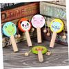 BESPORTBLE 5pcs Cartoon Animal Wooden Rattle Lightweight Portable Musical Shaking Drum for Boy Girl Early Education Handheld Sensory Development view 4