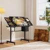 Adjustable Height & Angle 1000 Piece Puzzle Table with Wheels, Metal Jigsaw Puzzle Board for Adults with 4 Felt Trays, 2 Storage Drawers, Wooden Protective Cover & Tilting Desk,Portable Puzzle Table view 1