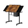 Adjustable Height & Angle 1000 Piece Puzzle Table with Wheels, Metal Jigsaw Puzzle Board for Adults with 4 Felt Trays, 2 Storage Drawers, Wooden Protective Cover & Tilting Desk,Portable Puzzle Table view 3