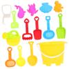 BESPORTBLE 13Pcs Beach Sand Set Multicolor Creative Castle Mold Kits with Cartoon Shapes and Bucket for Backyard Sandbox Pools Plastic Play Sand Kit Random Color view 1