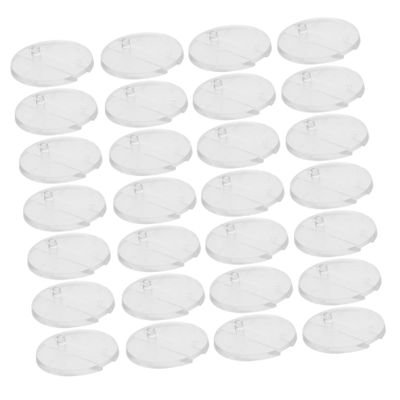 WHAMVOX 30pcs Clear Plastic Action Figure Display Stands for Articulated Figures Lightweight Round Bases with Damage-resistant Surface Quick Assembly Sturdy Support for Desk and Shelf
