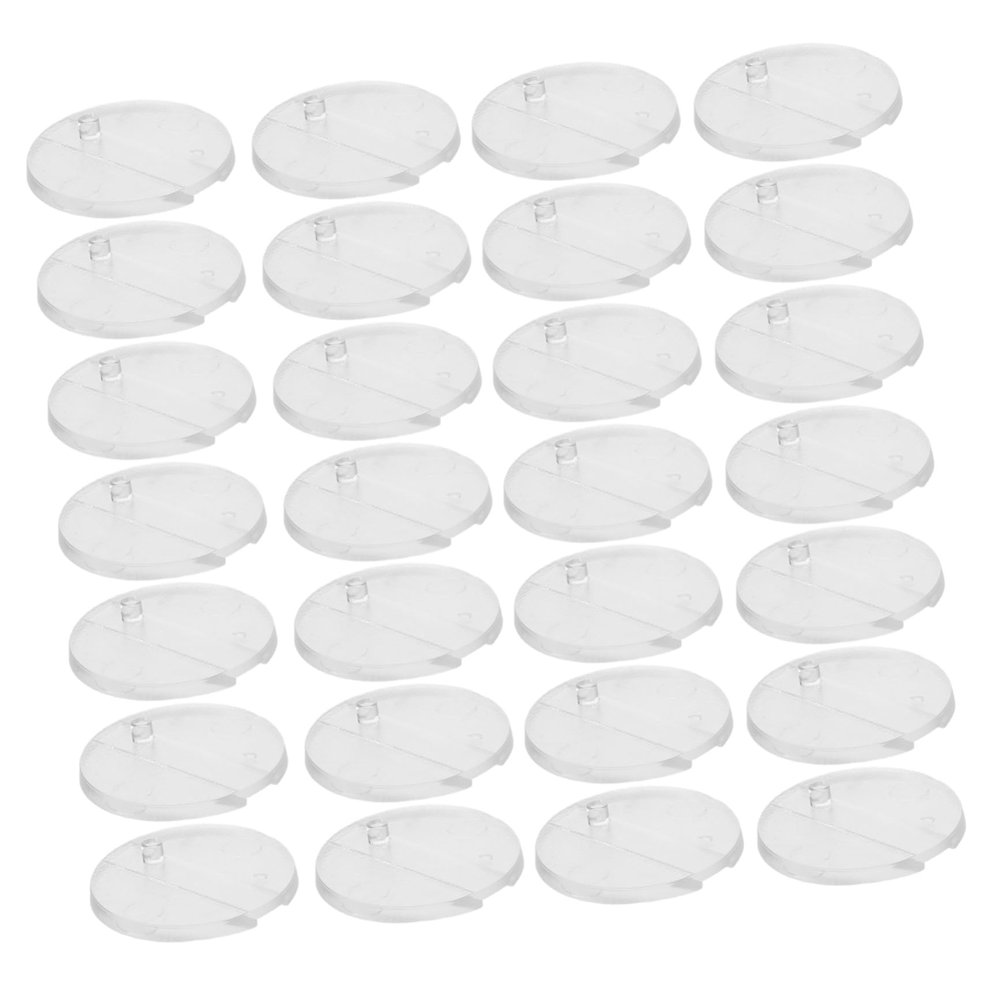 WHAMVOX 30pcs Clear Plastic Action Figure Display Stands for Articulated Figures Lightweight Round Bases with Damage-resistant Surface Quick Assembly Sturdy Support for Desk and Shelf