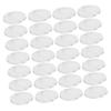 WHAMVOX 30pcs Clear Plastic Action Figure Display Stands for Articulated Figures Lightweight Round Bases with Damage-resistant Surface Quick Assembly Sturdy Support for Desk and Shelf view 1