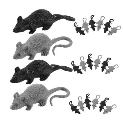 Abaodam 24pcs Realistic Fake Rats Halloween Prank Lifelike Creepy Mouse Props for Party Decorations Indoor Outdoor Portable Simulation