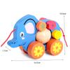 Uonlytech Cartoon Elephant Pull String for Creative Animal Pulling Cart to Develop Practical Skills Observation and Direction Sense Fun Walker for Boys and Playing view 2