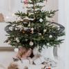 Christmas Tree Train Set with Light Sound Hanging Electric Locomotive Coal Car Sleigh Realistic Railway for Holiday Decor view 3