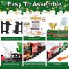 Christmas Tree Train Set with Light Sound Hanging Electric Locomotive Coal Car Sleigh Realistic Railway for Holiday Decor view 4