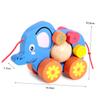 Vaguelly Creative Elephant Pull Along Cart Cartoon Animal Walker for Boy Promotes Coordination and Interaction view 2
