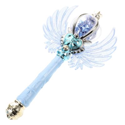 Beaupretty Light Up Fairy Wand for Girl with Music and Glowing Light, Princess Wand with Wings for Birthday Party, Cosplay, Stage Performance Blue