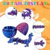12PCS 3D Printed Dragon Eggs with Dragons Inside, Articulated Crystal Eggs Set, Cool Desk Decor Gifts for Kids Teens Adults, Fantasy Collectibles Easter Basket view 3