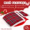 4 Pcs 17cm Doll Accessories Bedding Set Include Mattress Checkered Pillow Plaid Blanket and Slippers Bed House Furniture Heart Crown Designs (No Doll) view 3