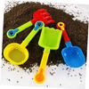 Abaodam Beach Set with Large Sand Bucket Sand Clock Shovel Rake for Boys for Creative Outdoor Fun Random Color view 4