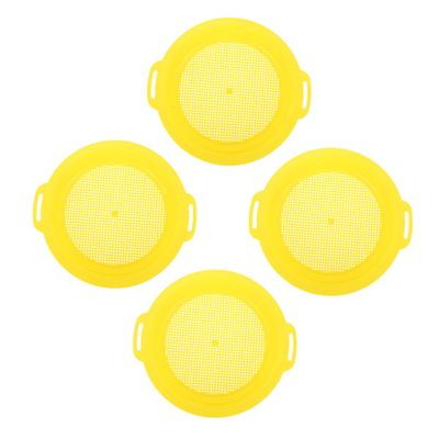 Abaodam 4Pcs Portable Plastic Sand Sifter for Bright Color Beach Sand Sieves for Outdoor Play Safe Material Random Color