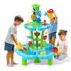 Eterfun Kids Flower Water Sand Table for Toddlers - 2-Tier Outdoor Water Sand Play Table Toys for Boys Girls, Summer Splash Activity Sensory Table Party Birthday Gift for Kids 3-5 6-12 view 1