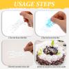 10 PCS Silver Happy Birthday Cupcake Topper, Multiple Styles Acrylic Cake Toppers, Silvery Cakes Decorations Inserts Set for Birthday Party Cake Desserts Pastries Baker Making Supplies view 3