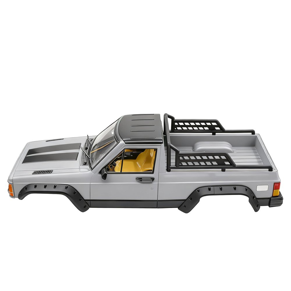 1/10 RC Crawler Hard Body Shell Kit - 313mm Wheelbase Cherokee Body for Axial SCX10, SCX10 II 90046, 90047 & TRX4 Kits (Pickup-Silver Gray)