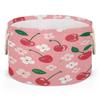 Ethebre Cherry Fruit Flower Round Storage Basket for Laundry & Toys, Lightweight Fabric Laundry Hamper with Handles, Foldable Large Organizer Bin for Bedroom Bathroom Nursery Dorm view 1