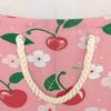 Ethebre Cherry Fruit Flower Round Storage Basket for Laundry & Toys, Lightweight Fabric Laundry Hamper with Handles, Foldable Large Organizer Bin for Bedroom Bathroom Nursery Dorm view 4