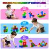 Annexfun 56PCS Magnetic Blocks - Transparent Magnetic Cubes, Toddlers Building Blocks,Montessori Preschool STEM Educational Sensory Toys for Kids Ages 3+ Boys & Girls Birthday Gifts (1IN) view 4