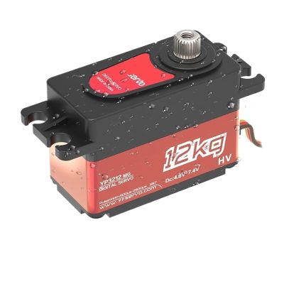 12KG PWM Digital servo Motor Full Metal Gear high Torque Thin Short Body servo Motor Suitable for 1/8 1/10 1/12(12kgMG 357 Degree)