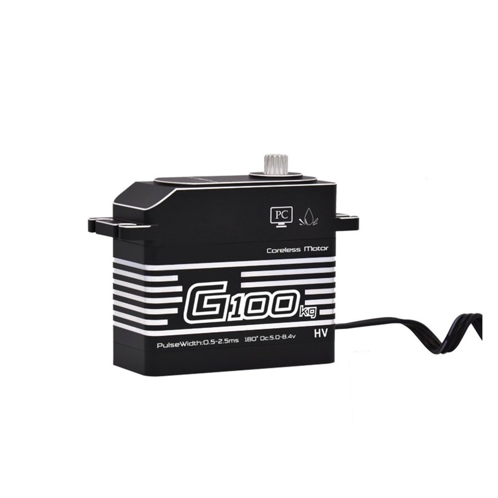 100KG High Torque High Pressure CNC Aluminum Shell Metal Gear Hollow Shaft Waterproof 1/5 Model Scale