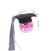 NUOBESTY 10pcs Graduation Cap Cupcake Toppers with Tassel Design Party Decorations for High School College Parties Easy Setup Graduation Season Cake Decor view 2