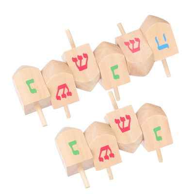 FRCOLOR 10 Pcs Wooden Gyro for Smooth Spinning Tops for Hand-Eye Coordination and Brain Development Sturdy Craft Gyroscopes Plaything Educational for Home School and Outdoor Fun