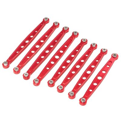 Rc Repairs Parts For MN128 MN86 MN86S G500 8 PCS Metal Fixed Rod Suspension Babos Remote Control Car Modification And Upgrade Accessories(Red)