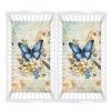 Butterfly Flower Baby Crib Sheets for Boys Girls, 2 Packs Fitted Crib Sheet for Standard Cribs and Toddler Mattress, Ultra Soft Breathable Microfiber Baby Sheets 52x28 in view 1