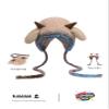 NATUREPON Original design Halloween funny lamb hat can be used as a handbag Knitted ear protection windproof warm hat (white) view 2