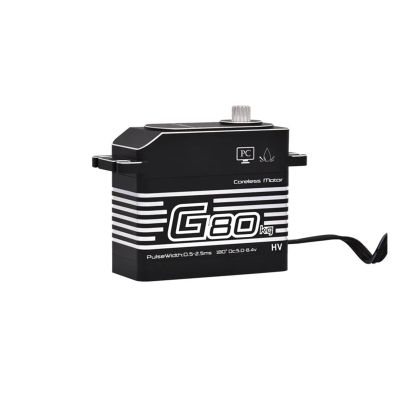 80KG High Torque High Pressure CNC Aluminum Shell Metal Gear Hollow Cup Waterproof 1/5 Scale Giant Servo Suitable for Large Models
