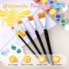 4PCS Art Grainer Brush Comb Set, Professional Artist Acrylic Paint Brush Comb Set, Small Nylon Bristles Painting Brushes for Acrylic, Oil and Watercolor, Ideal for Artists Beginners, Short Handle view 3