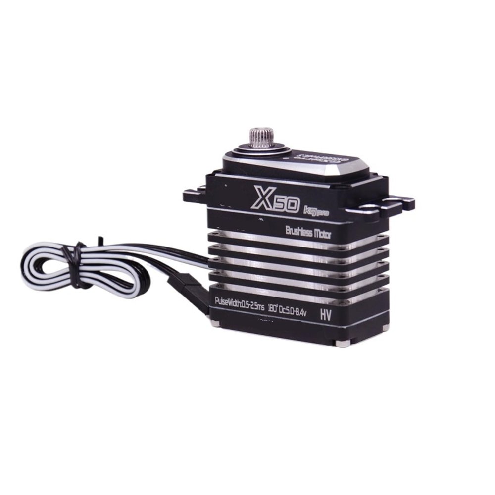 Brushless X50 50KG High Torque High Pressure Waterproof Servo Full Metal Gear Suitable for 1/8 1/10
