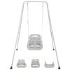 3-in-1 Toddler Swing, Foldable Indoor & Outdoor Baby Swing, Multifunctional Swings for Children 6 Months and Older, Easy to Assemble and Store for Backyard Play (Gray) view 1