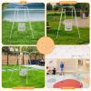 3-in-1 Toddler Swing, Foldable Indoor & Outdoor Baby Swing, Multifunctional Swings for Children 6 Months and Older, Easy to Assemble and Store for Backyard Play (Gray) view 4