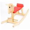 SUPVOX Wooden Riding Chair Rocking Animal Rocker Secure Natural Material Gift for Birthday Christmas Day view 3