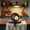 1:12 Scale Dollhouse Miniature Fried Egg in Pan, Creative Dollhouse Accessories for Miniature Home Decor view 3