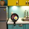 1:12 Scale Dollhouse Miniature Fried Egg in Pan, Creative Dollhouse Accessories for Miniature Home Decor view 4
