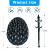 JANZOMM 12.5" 3D Printed Crystal Dragon Glow-in-The-Dark Version,Dragon Egg,3D Printed Animals, Christmas Stocking Stuffers for Kids view 3