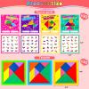 30pcs Tangram Puzzle Wooden Valentines Day Cards Gifts Kids Classroom Valentines Greeting Cards Classroom Exchange School Supplies Return Gifts For Birthday Party Favors Goodie Bags Stuffers Bulk Toy view 3