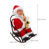 Beaupretty Santa Claus Figurines: Electric Musical Santa Claus Wheelchair Toy - Xmas Doll Ornament with Music Instrument for Holiday Decor view 2
