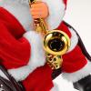 Beaupretty Santa Claus Figurines: Electric Musical Santa Claus Wheelchair Toy - Xmas Doll Ornament with Music Instrument for Holiday Decor view 3